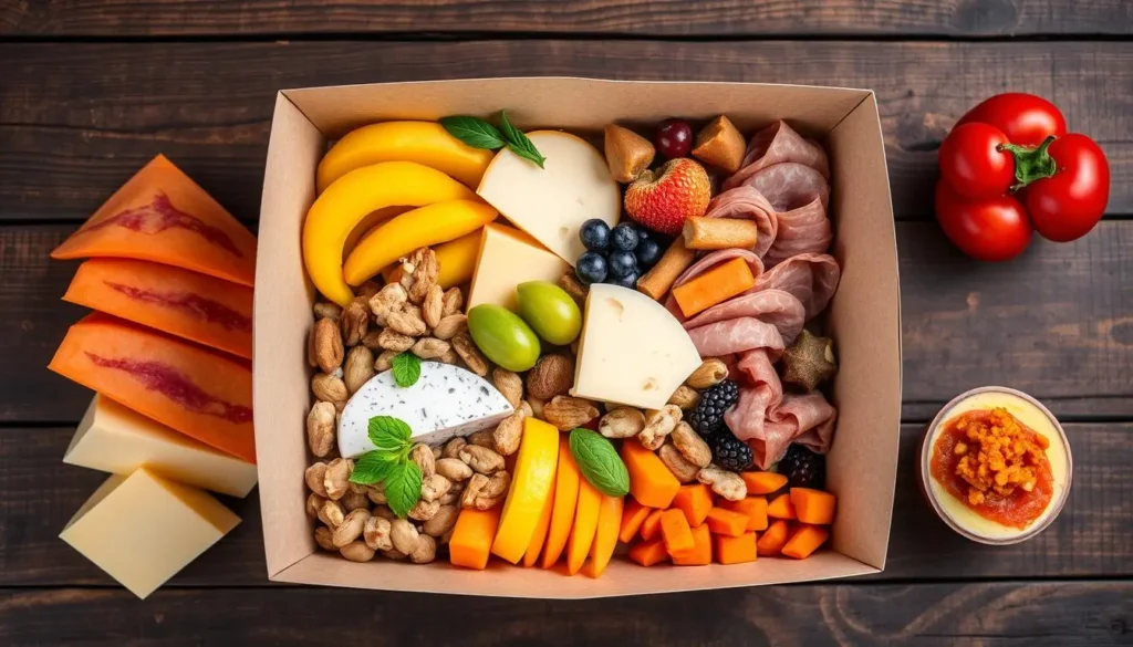 paper lunch box charcuterie